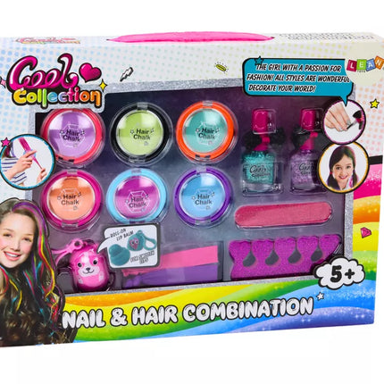 Grožio rinkinys makiažui, nagų stilizavimui, šešėliams ir lakams