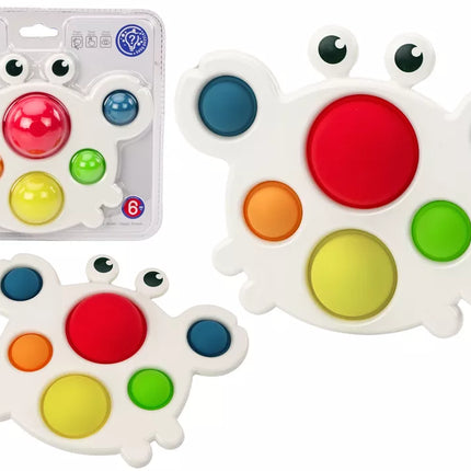 Silikoninė lenta Spalvingas krabas Pop It edukacinis sensorinis žaislas