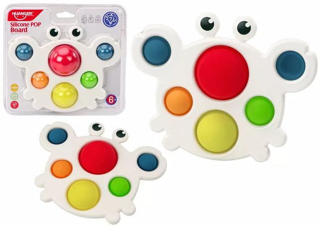 Silikoninė lenta Spalvingas krabas Pop It edukacinis sensorinis žaislas