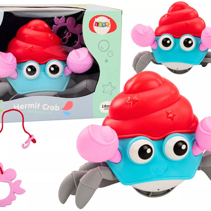 Šliaužiantis krabas, prisukamas, spalvingas vaikščiojantis krabas, interaktyvus