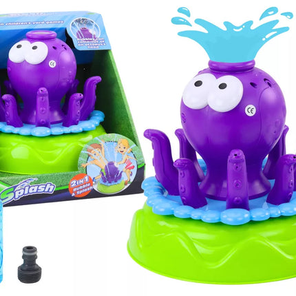 Sodo purkštuvas Aštuonkojis Fontanas Muilo burbulai Violetinė