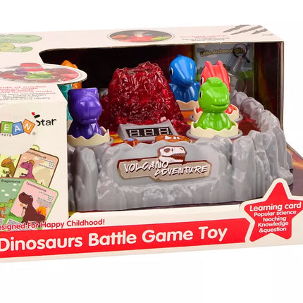 Arkadinio žaidimo „Wac A Mole“ dinozaurai ugnikalnio dūmų efektų šviesos garsai