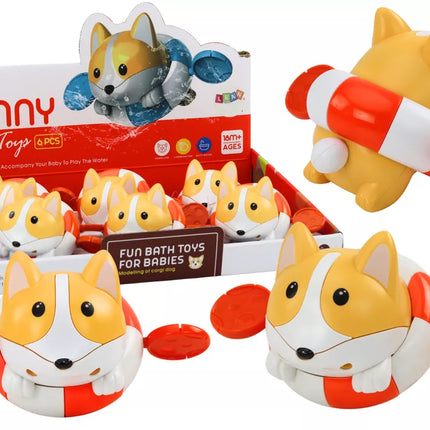 Mechaninis vonios žaislas prisukamas lapinas ratuke