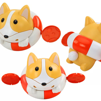 Mechaninis vonios žaislas prisukamas lapinas ratuke