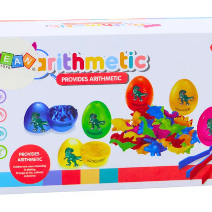 Dinozaurų kiaušinių rūšiuotojas, spalvingos žnyplės, 6 vienetai