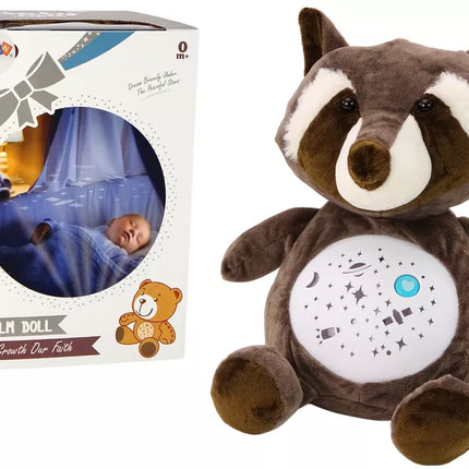 Meškiukas-žibintas su miego garsais, nakties ir dienos režimas, meškėnas