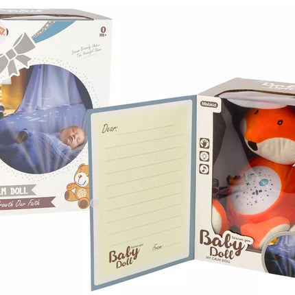 Minkštas meškinas "Žaislai" su šviesomis, garsais, naktiniu ir dieniniu rėžimu