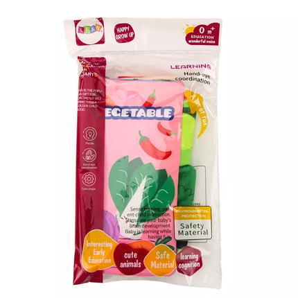 Minkšta daržovių knygelė, Šnaranti, Čiypianti, Spalvinga kūdikiams