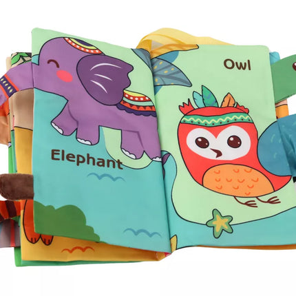 Švelni edukacinė knygelė "Šnarantys džiunglių gyvūnai"