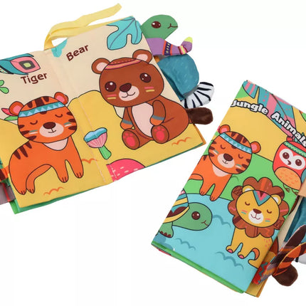 Švelni edukacinė knygelė "Šnarantys džiunglių gyvūnai"