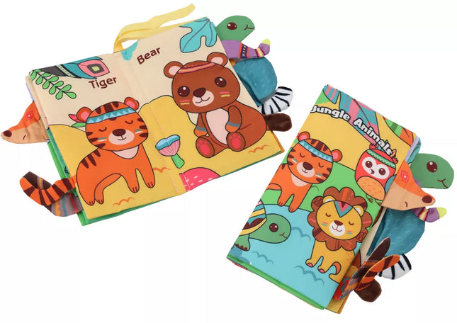 Švelni edukacinė knygelė "Šnarantys džiunglių gyvūnai"