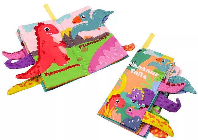 Minkšta Knygelė Gyvūnai Dinozaurai Šlamantys Spalvingi