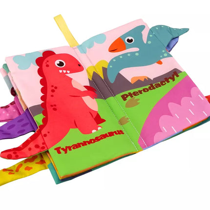 Minkšta Knygelė Gyvūnai Dinozaurai Šlamantys Spalvingi