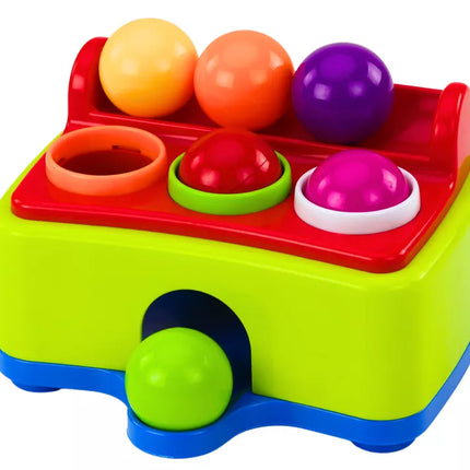 Interaktyvus žaislas mažyliams, kamuoliukų mušimas, spalvingas