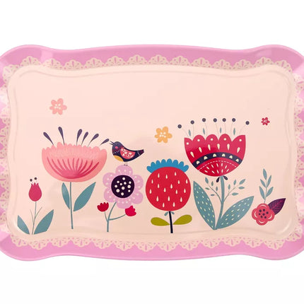 Kavos ir arbatos rinkinys Puodeliai Virdulys Padėklas Rožinė Kavinė 12 vnt.