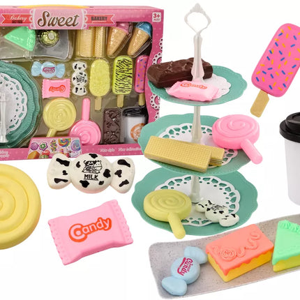 Konditerijos kavinės rinkinys Saldainių figūrėlės Kava Tortas 25 vnt.