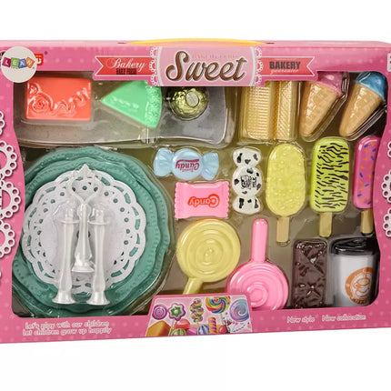 Konditerijos kavinės rinkinys Saldainių figūrėlės Kava Tortas 25 vnt.