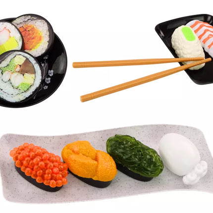 Suši rinkinys su krevečių priedais vaikams, žaislas, 22 dalys.