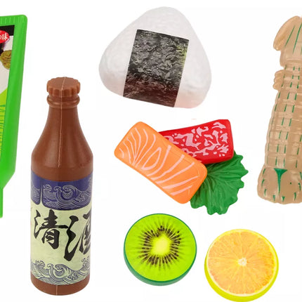 Suši rinkinys su krevečių priedais vaikams, žaislas, 22 dalys.