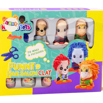 Kūrybingo modelino rinkinys "Žmonės", plaukų kirpimo salono priedai