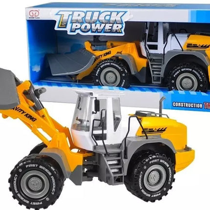 Didelis buldozeris – statybinė transporto priemonė su galinių ratų pavara