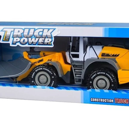 Didelis buldozeris – statybinė transporto priemonė su galinių ratų pavara