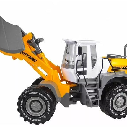 Didelis buldozeris – statybinė transporto priemonė su galinių ratų pavara