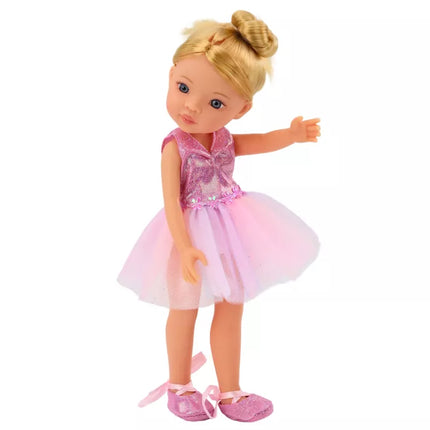 Rožinė balerina lėlė Balerinos suknelė 33 cm