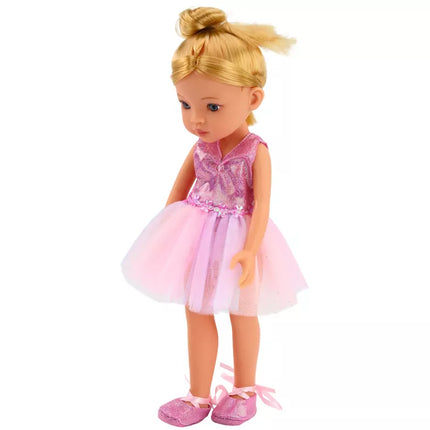 Rožinė balerina lėlė Balerinos suknelė 33 cm