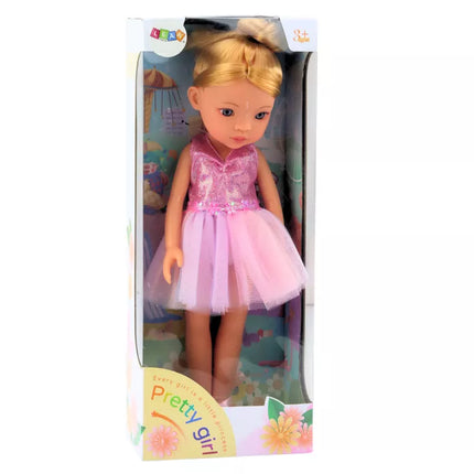 Rožinė balerina lėlė Balerinos suknelė 33 cm