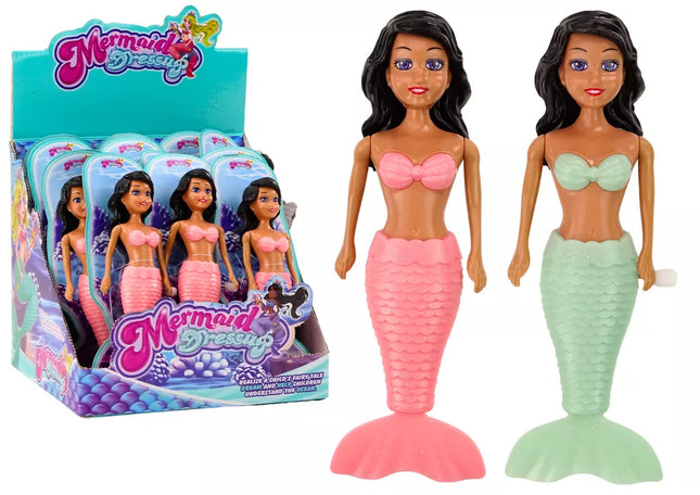 Užsukama plaukiojanti undinėlė vandenyje, turkio ir rožinės spalvų, MIX