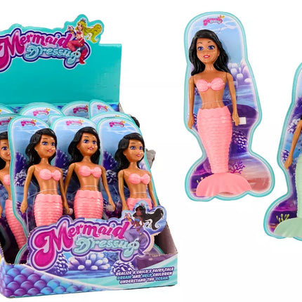 Užsukama plaukiojanti undinėlė vandenyje, turkio ir rožinės spalvų, MIX