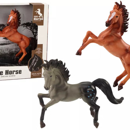 Arkliuko figūrėlė, ruda pilka, stovintis arklys, tvartas, mielas arklys