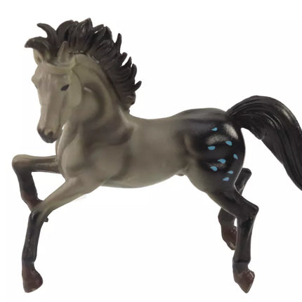 Arkliuko figūrėlė, ruda pilka, stovintis arklys, tvartas, mielas arklys