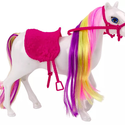 Žirgo Figūrėlė Baltas Žirgas Balnas Arklidė Ūkis Mielas Žirgas