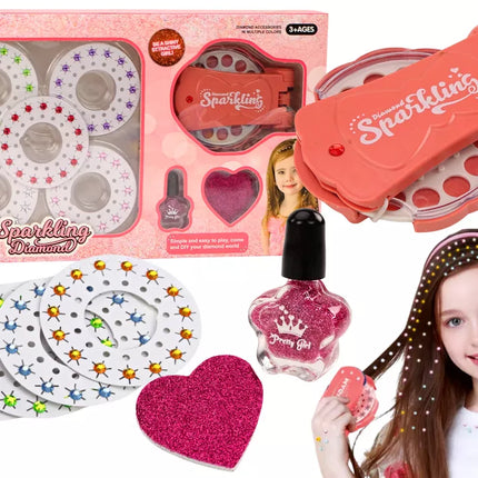 Plaukų pastos rinkinys su deimantų blizgučiais