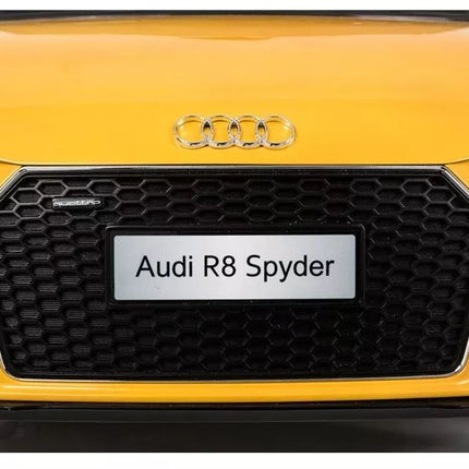 Audi R8 Spyder Yellow – elektromobilis vaikams, dažytas