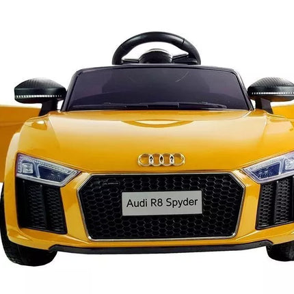 Audi R8 Spyder Yellow – elektromobilis vaikams, dažytas