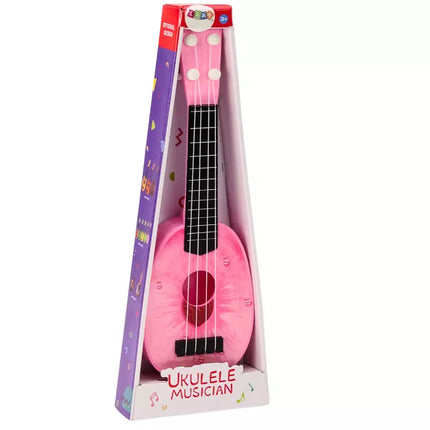 Ukulele vaikams, mini gitara su 4 stygomis, persikų tema, rožinė gitara, 15 colių