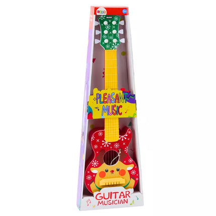 Vaikų žaislinė gitara, reguliuojamos stygos, raudonasis elnias