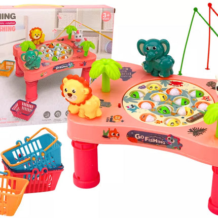 Žvejybos arkadinis žaidimas, rožinis stalas