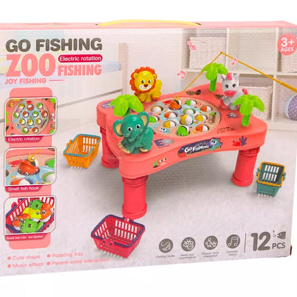 Žvejybos arkadinis žaidimas, rožinis stalas