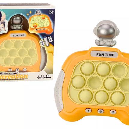 Sensorinis žaidimas Pop-It Space Console Lights Sounds Yellow