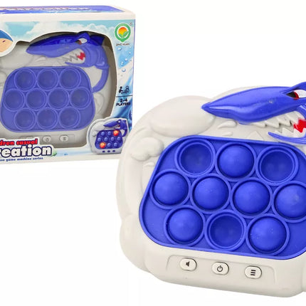 Sensorinis žaidimas „Pop-It“ konsolė Ryklys Šviesos Garsai Mėlyna