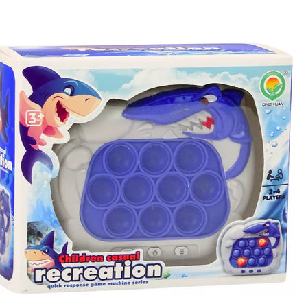 Sensorinis žaidimas „Pop-It“ konsolė Ryklys Šviesos Garsai Mėlyna