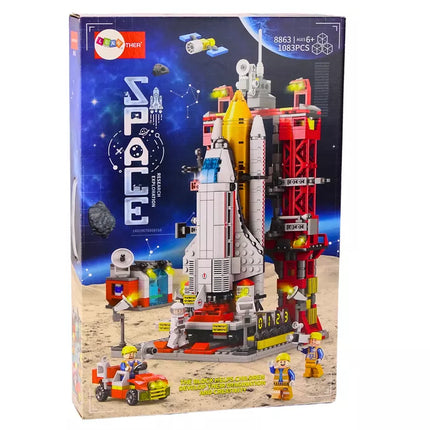 Kosminio laivo konstravimo blokeliai, kosmoso paleidimo platforma, 1083 vnt.