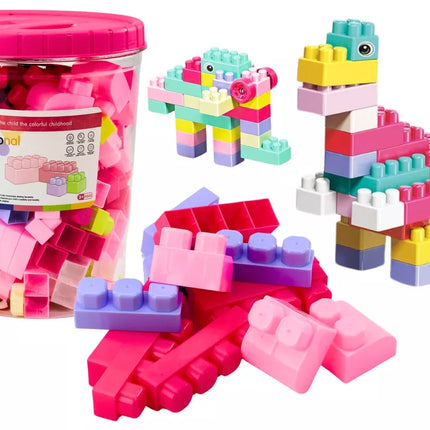 Edukacinių didelių konstruktorių rinkinys kibire, 160 vnt.