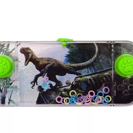 Vandens arkadinis žaidimas „Dinozauras Velociraptor“, konsolės padėklas, žalias
