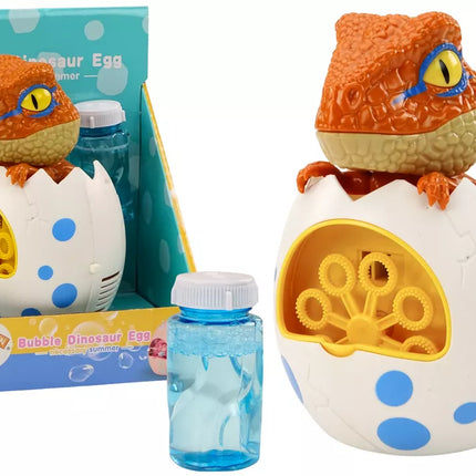 Dinozaurų burbulų mašina kiaušinio formos pakuotėje