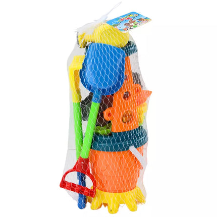 Smėlio rinkinys: Smulkintuvas, kastuvėlis, grėblys, laistytuvas, formelės, kibiras, 10 vnt.